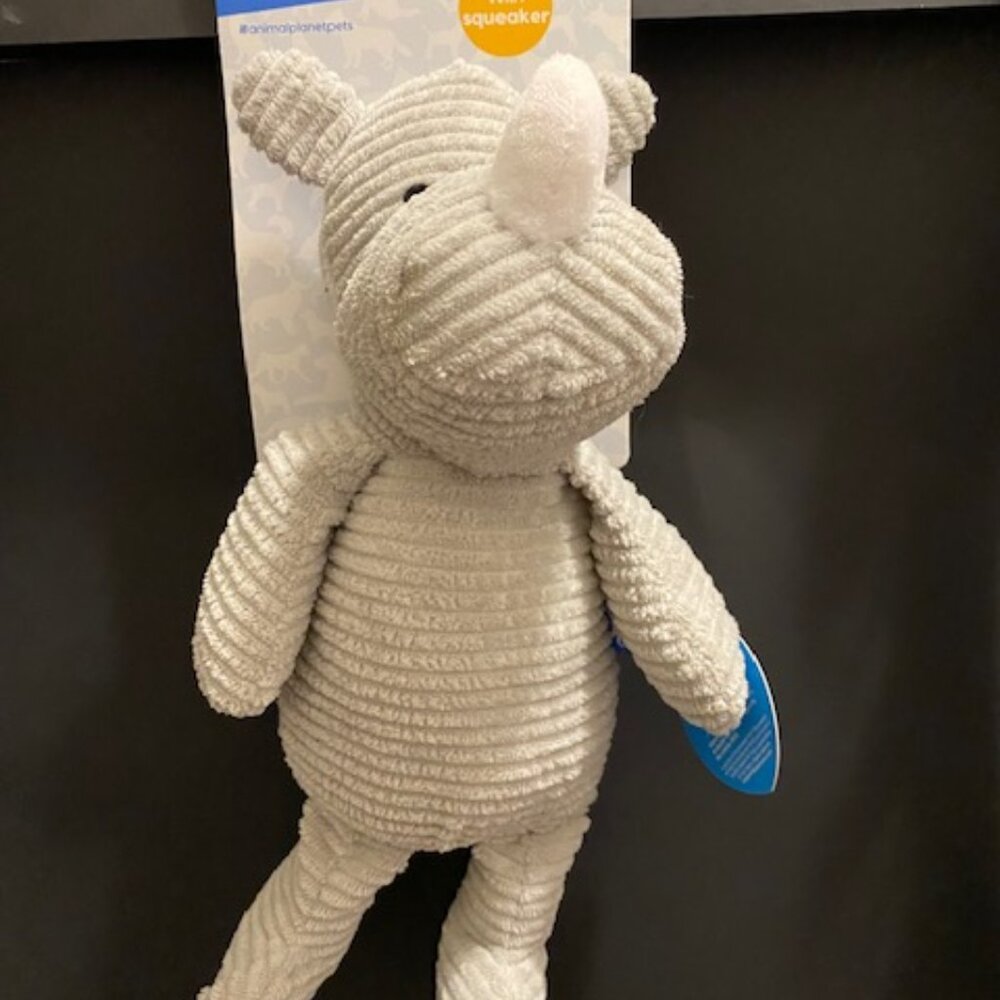 Animal Planet Pets: Gray *Rhino*  Plush Dog Toy * Medium*